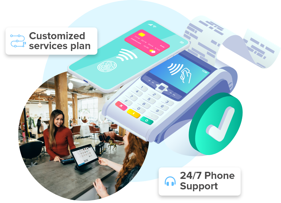 Illustration of Merchant Services card reader