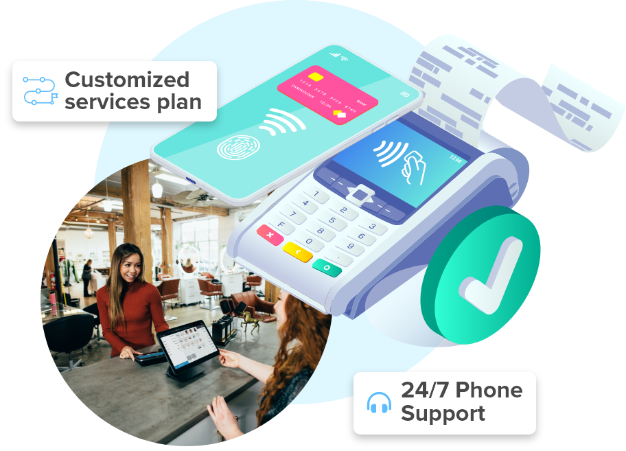 Illustration of Merchant Services card reader