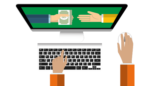 A graphic with different ways to make a payment