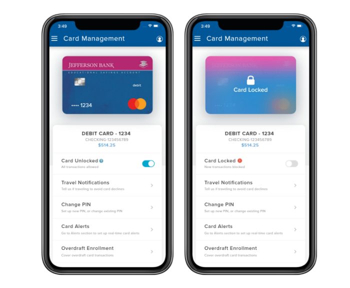 Jefferson Bank Card Lock