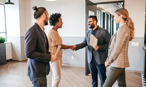 Individuals engaged in professional networking