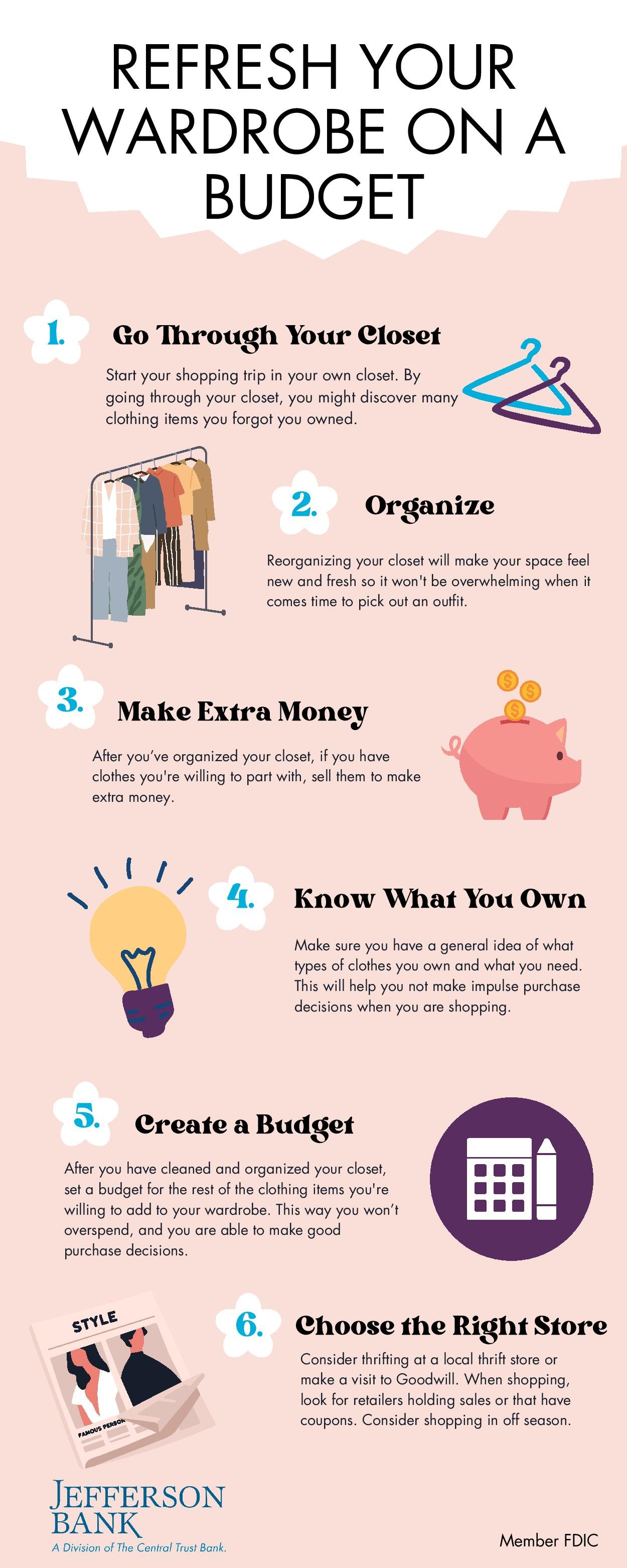 list of how to refresh your wardrobe