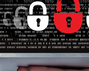 security locks on a banner