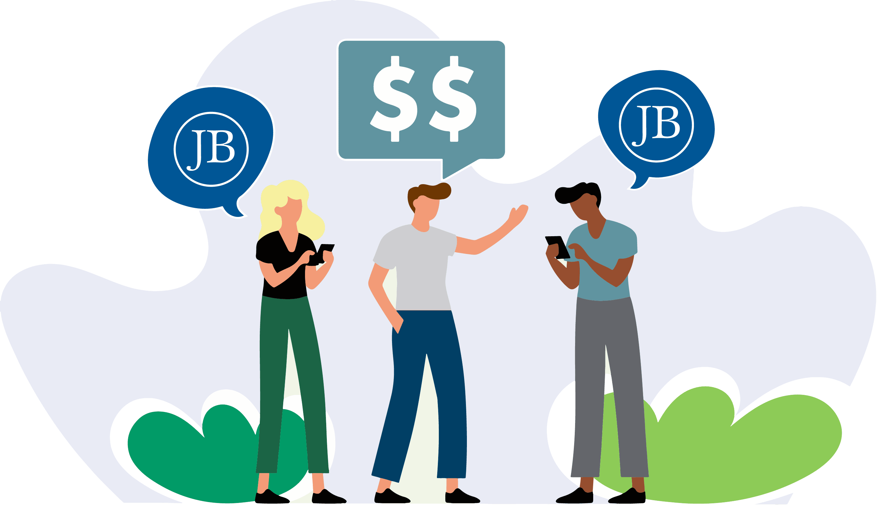 3 people sharing links to Refer a Friend