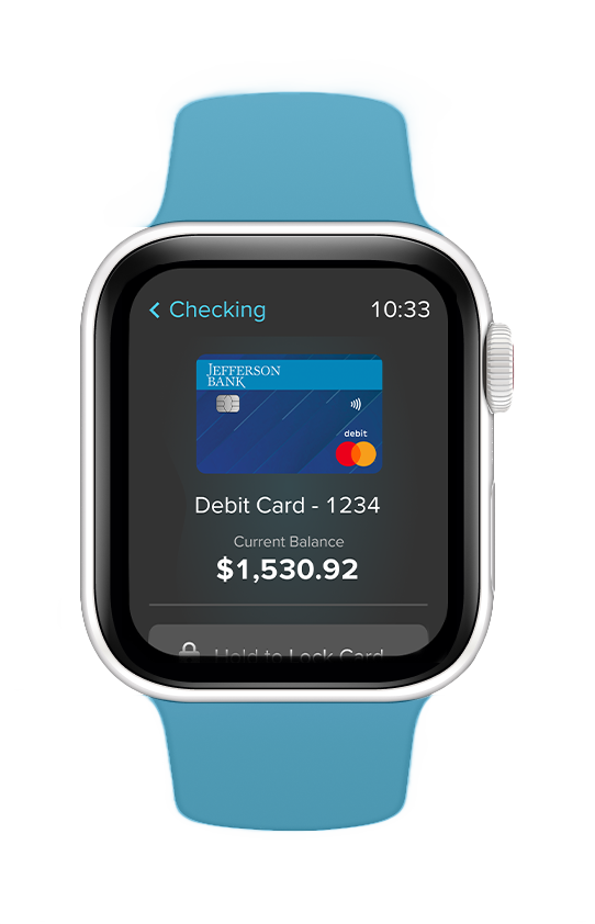 watch app on apple watch with blue band