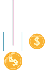 illustration of coins falling