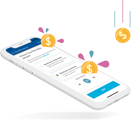 illustration of coins falling into a cell phone