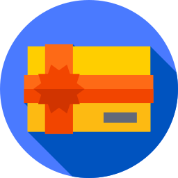 illustration of a gift card with a red bow wrapped around it