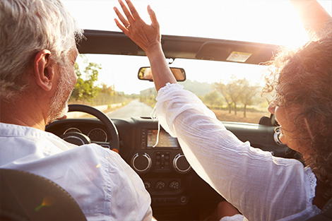 Happy couple cruising