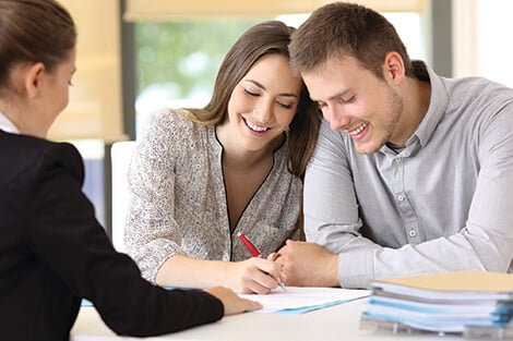 couple meeting with a personal banker