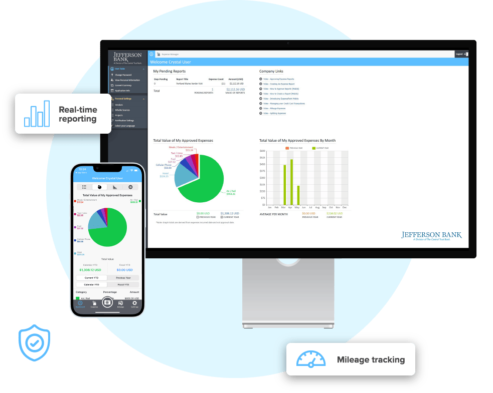 Illustration of expense tracking software