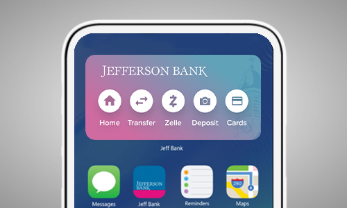 How to Use the Jefferson Bank Home Screen Widget | Jefferson Bank