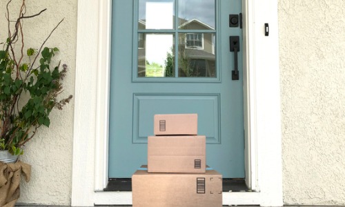 Packages on doorstep